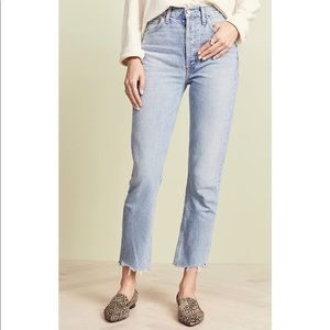 Agolde Riley High Rise Straight Crop Jeans Size 25